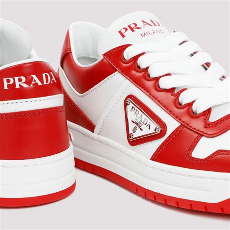 red bottom prada shoes|red and white prada shoes.